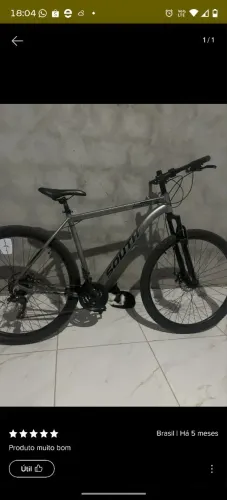 Bicicleta aro 29 south legend cinza