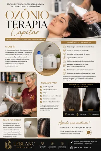 (Ozônio terapia capilar)Tratamento de queda/caspa/oleosidade e crescimento