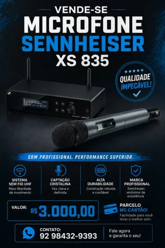 MICROFONE SENNHEISER SEM FIO