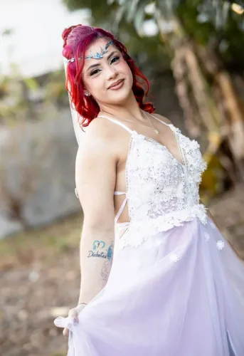 Vestido de noiva rosé chiq