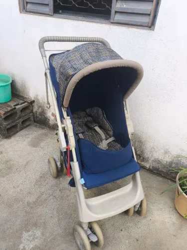 Carrinho de bebê galzerano Azul Marinho