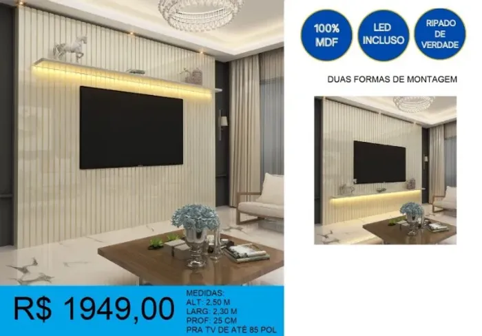 Painel ripado