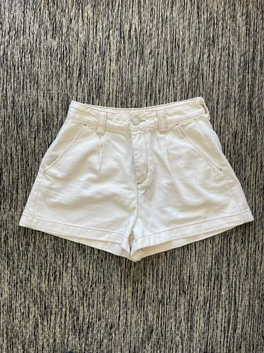 Shorts Jeans Creme Bege