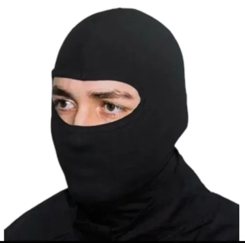 Touca ninja balaclava com Proteção UV, Elastano com algodão.