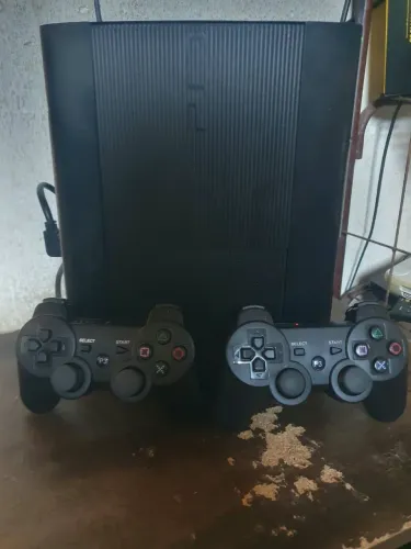 PS3 SUPER SLIM HD DE 500GB LOTADO DE JOGOS