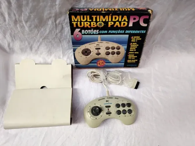 Controle Dynacom Turbo Pad Para Pc Retro Gameport 15 Pinos
