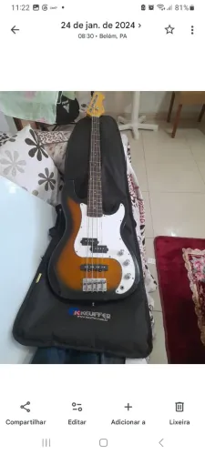 Contrabaixo Michael 4 cordas com Capa - Perfeito Estado