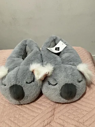 Pantufa tex coala cinza