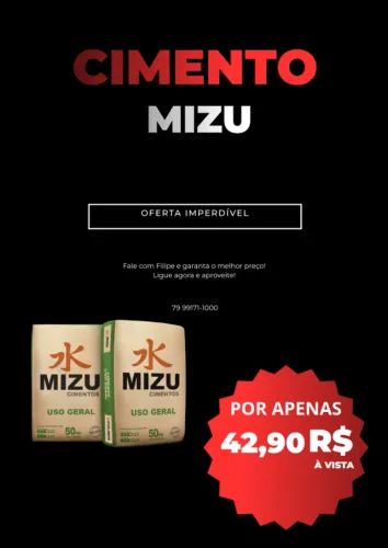 Cimento mizu  por apenas $42,90