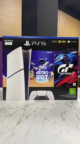 PlayStation 5 Slim 825GB | Astrobot & GranTurismo 7 | Mídia Digital | Novo/Lacrado