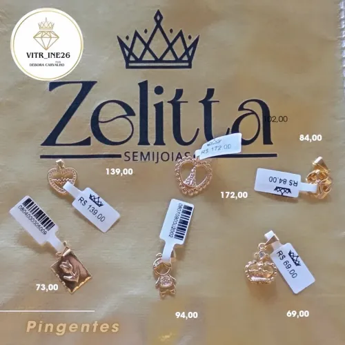 Pingentes de Semijoias Zelitta
