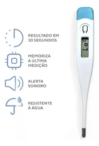 Termômetro Clinico Digital Febre Sonoro Infantil com alarme automático