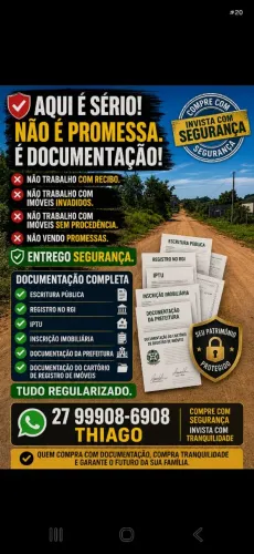 LOTES PERTO DE SETIBA, ESCRITURADOS NO BALNEÁRIO VILLAGE SOL, GUARAPARI/ES, PARCELO TROCO
