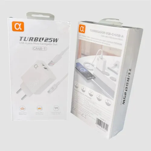 Carregador Turbo premium 25W | Para Android | Pronta entrega