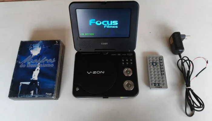 DVD Player portátil 7" mais box original Mestres do Ilusionismo 