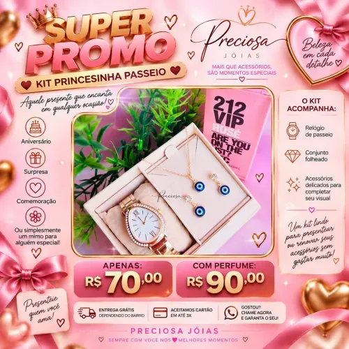 RELÓGIOS FEMININO PASSEIO R$70,00