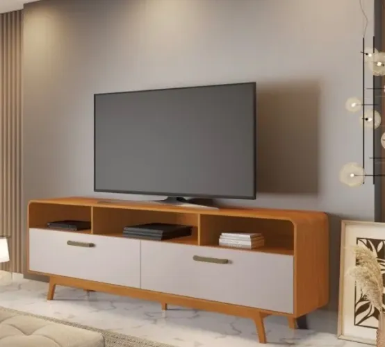 Rack Cristallo 200 com Portas Basculantes para TV até 70 polegadasI?