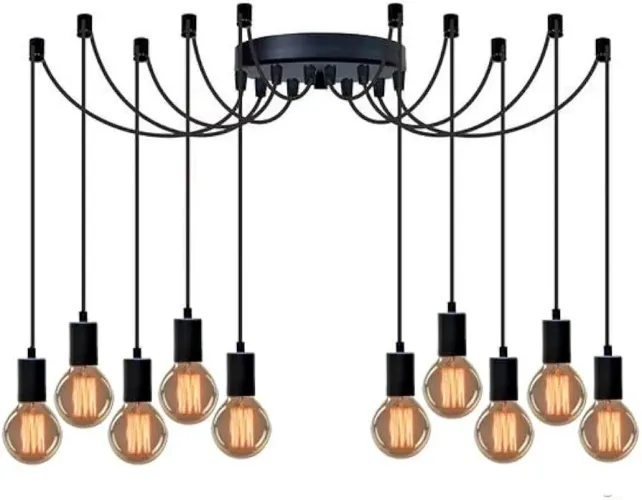 Lustre aranha 10 lâmpadas