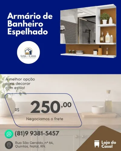 Armário De Banheiro Espelhado 