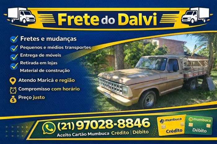 Faço pequeno frete é mudança