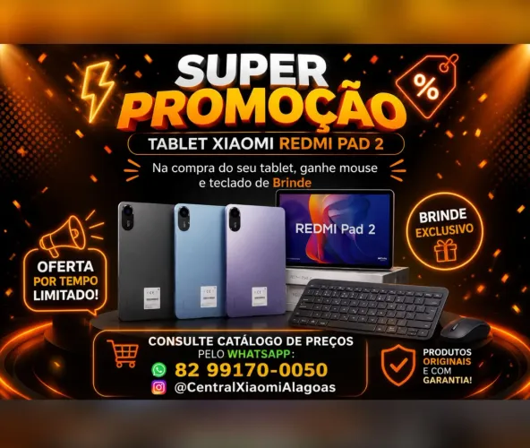 TABLET XIAOMI REDMI PAD 2  + TECLADO E MOUSE BLUETOOTH DE BRINDE 