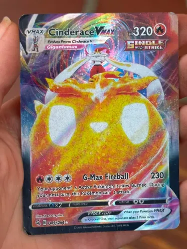 Card Ultra raro Pokémon - Cinderace VMAX - 045/264 - Sword & Shield - Fusion Strike