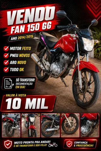 Vendo moto fan 150 Gg