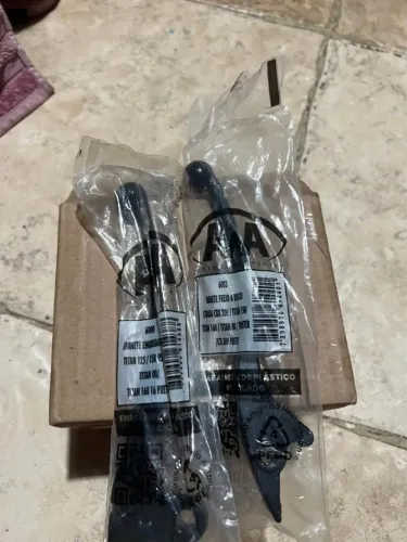 Par Manete Cromado Cg Titan Fan125/150/160 Maçanetas Freio Disco