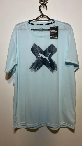 Camisa puma training azul claro