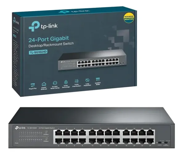 Switch Tp-link 24 Portas Tl-sg1024d