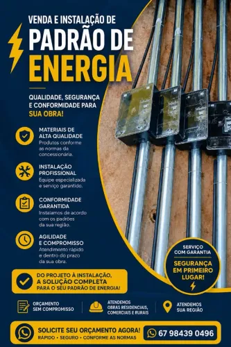 Padrão de energia - Venda e instalação
