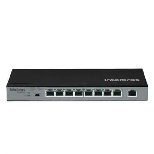 Switch 9 Portas Fast Ethernet C/ 8 Portas Poe+ Sf 900 Hi-poe - INTELBRAS