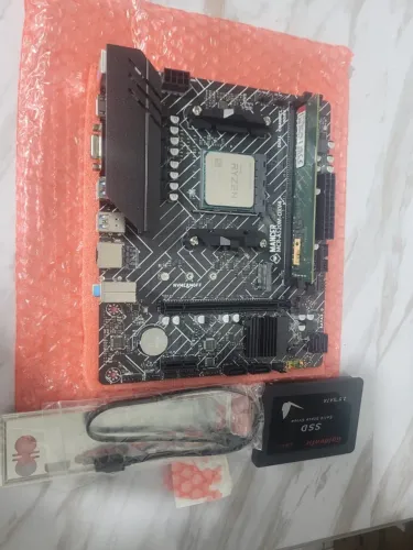 Kit Ryzen 5 5500 placa mae a520m + 8gb ddr4 kingston tudo novo+ ssd 480 usado 100% so 1670