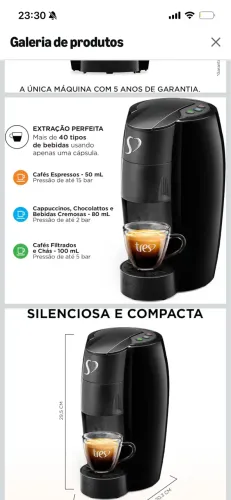 Cafeteira três corações