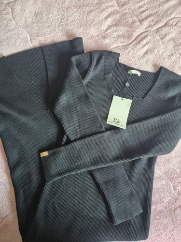 Vestido longo canelado