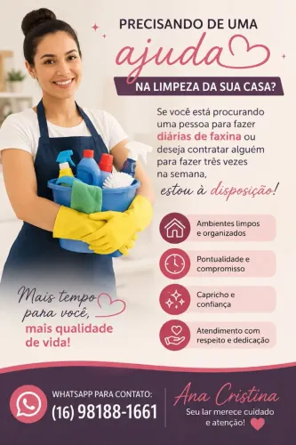 Está precisando de uma faxina no conforto da sua casa?