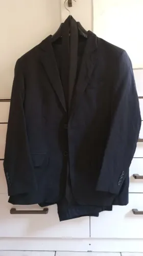 Terno Petronius Azul Escuro - Kit Completo (Paletó + Calça + Gravata)