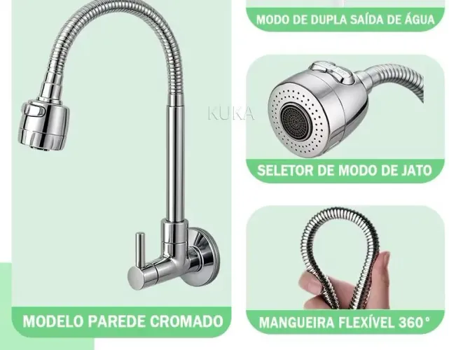 Torneira Flexível 360° com 2 Jatos - Promoção!