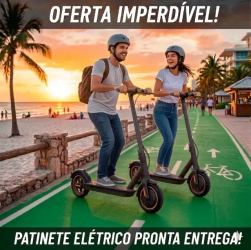 Entrega Hoje! Patinete Eletrico com Amortecedor novo na caixa. Aceito cartão ate 12x