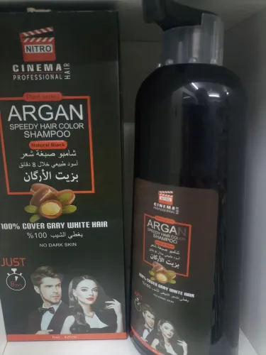 ESCURECEDOR DE CABELOS GRISALHOS EM 5 MINUTOS ALTA PERFORMANCE, SHAMPOO COM ARGAN