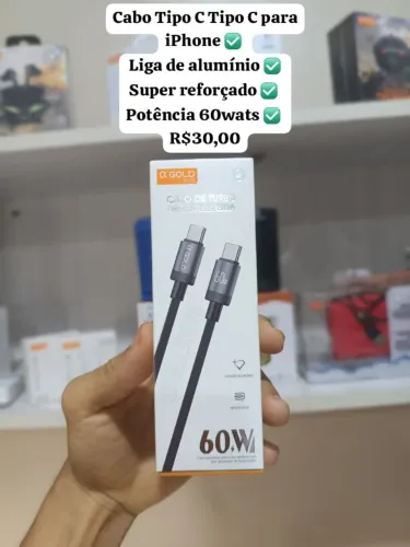 Cabo Tipo C Para Tipo C iPhone Turbo Super Reforçado