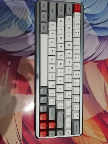 Teclado mecânico de alumínio sem fio skyloong gk68xs 