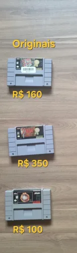 Lote de cartuchos originais e paralelo Super Nintendo
