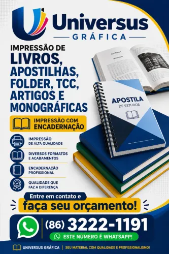 Impressão de Livros, Apostilhas, TCC, Artigos e Monográficas