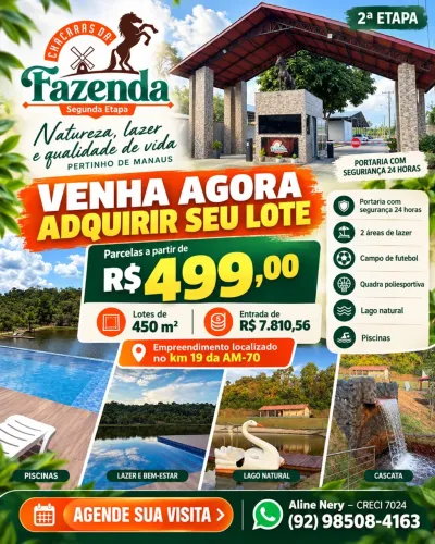 Lançamento da chácaras da Fazenda 2 etapa 