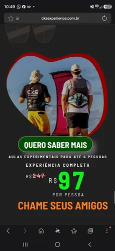 Aula Experimental Kitesurf