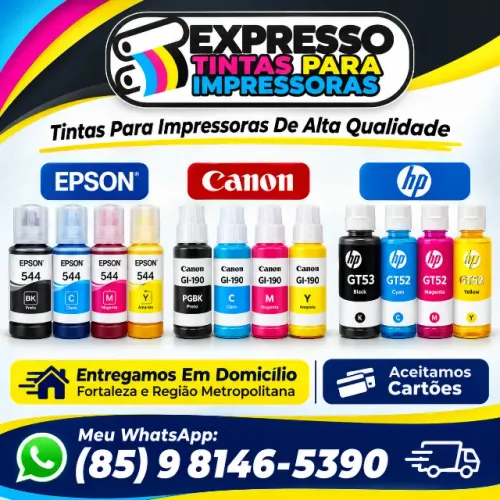Tinta Epson Canon e HP Ponta Entrega. Fale Conosco. Fazemos Entregas.
