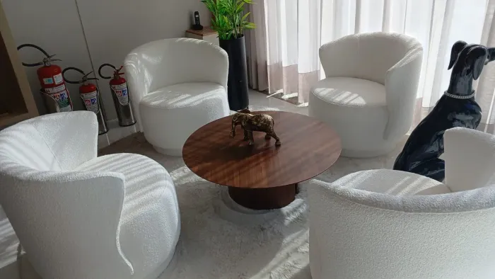 Poltronas giratórias novas ,tecido Boucle!