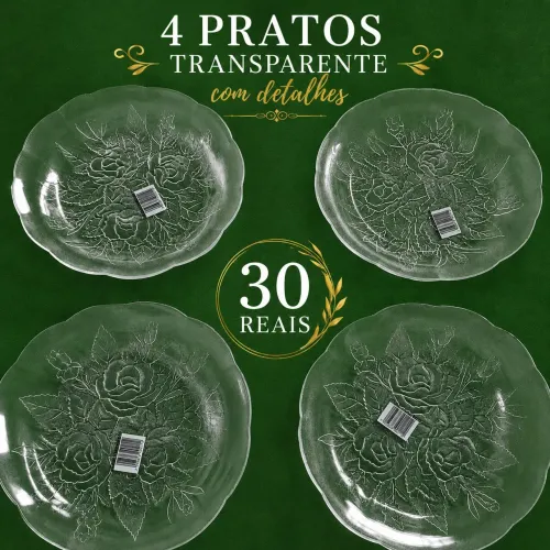 4 pratos FUNDOS com detalhes
