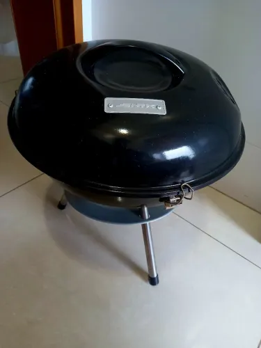 Nova! Churrasqueira compacta portátil a carvão - 37 cm diâmetro